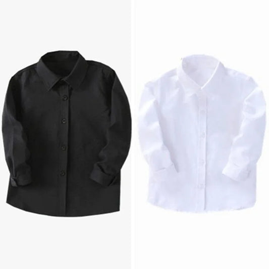 Boys school uniform shirt fabric close-up