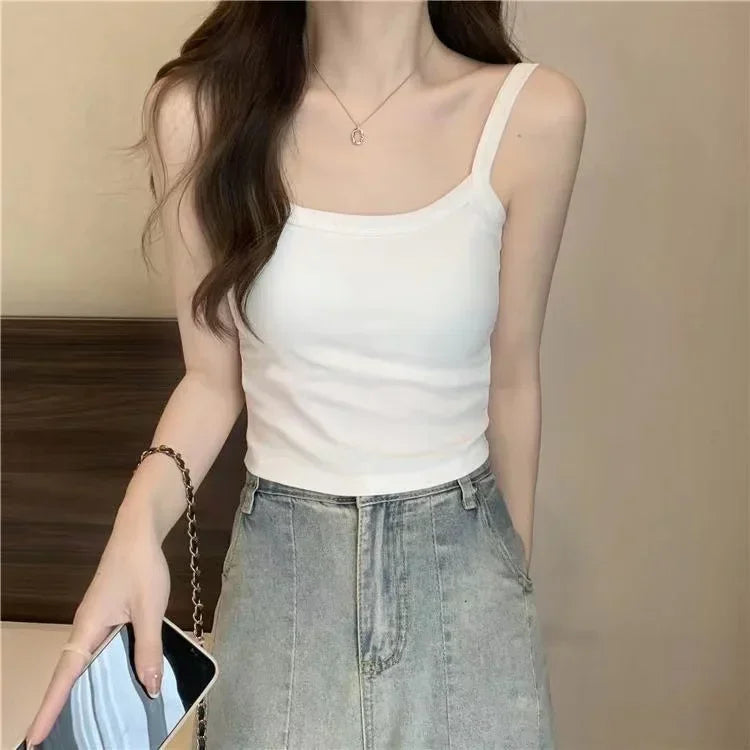 Women's Sleeveless Cami Crop Top