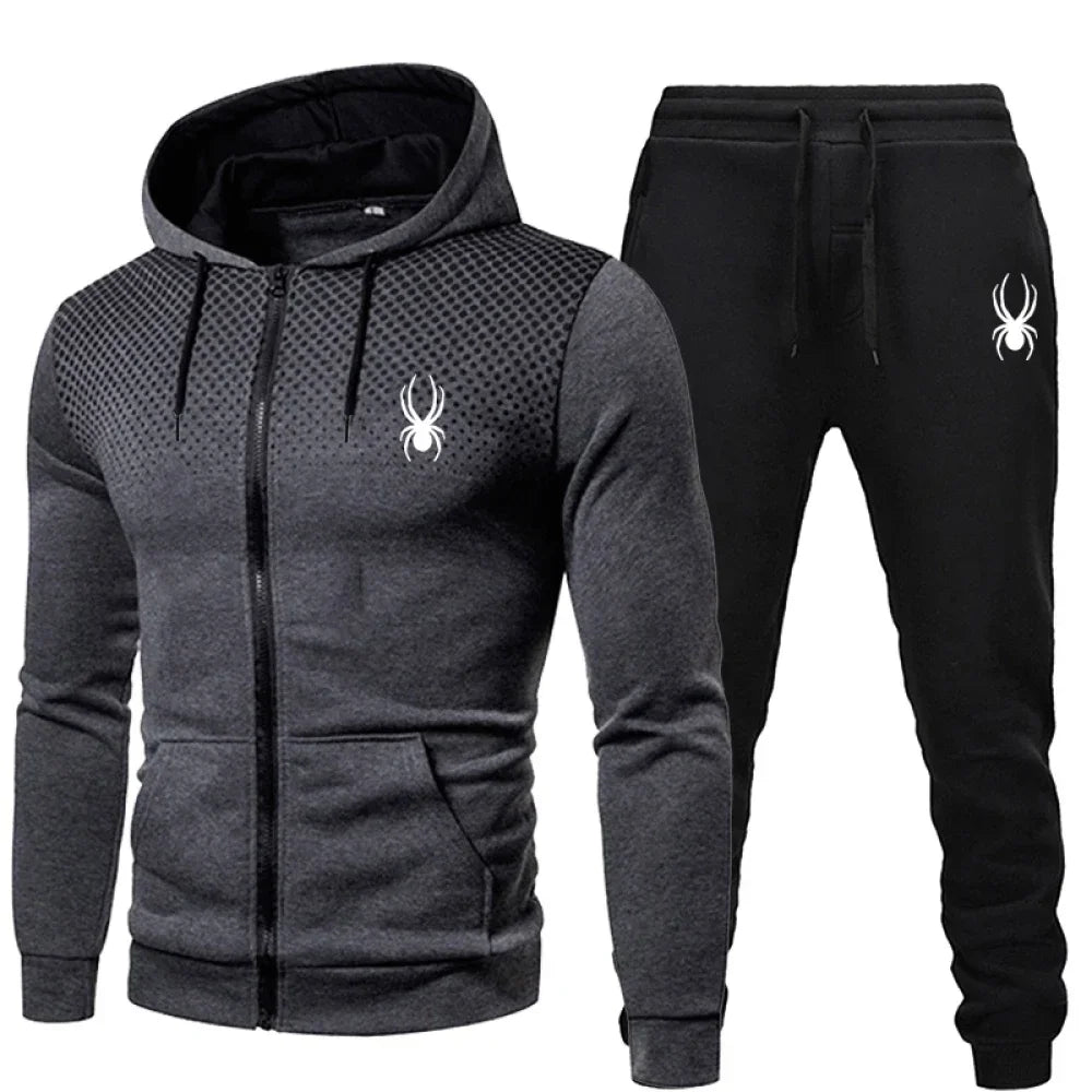 Zip hoodie jogger set worn styled outfit