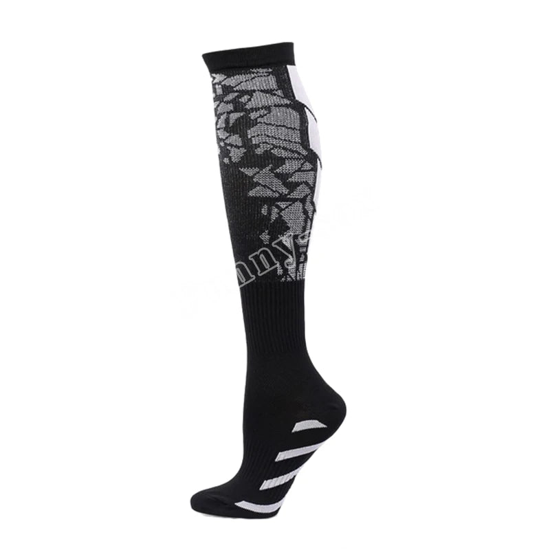 Compression support socks worn on legs
