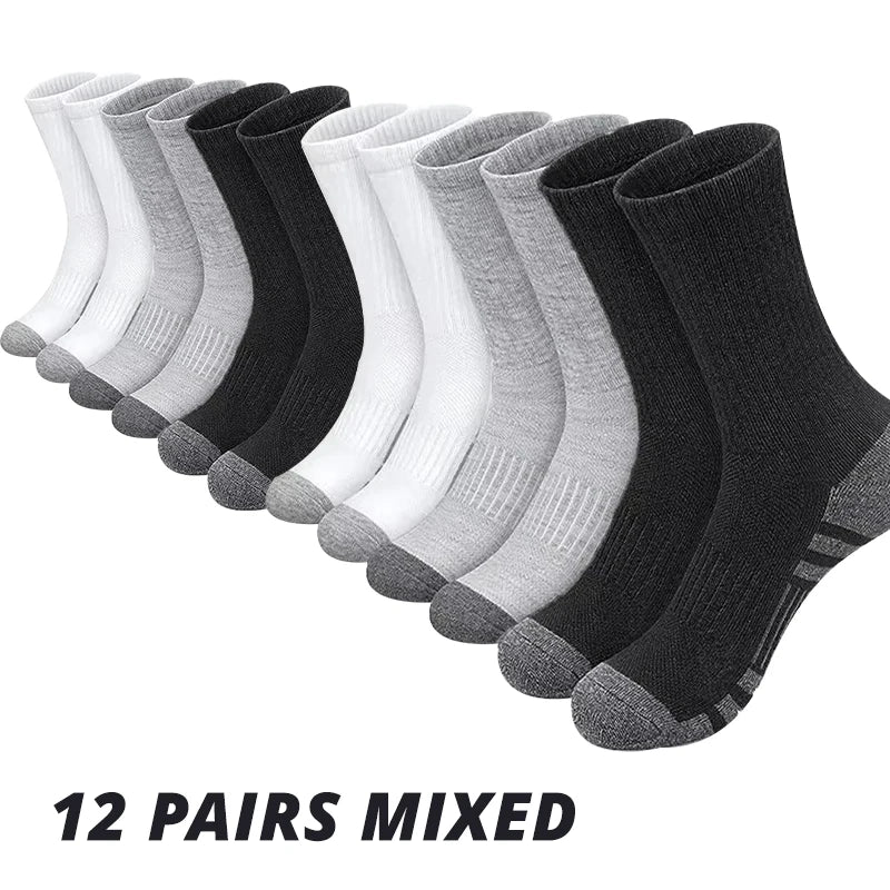 Men's athletic grip socks multi-pack worn during sports