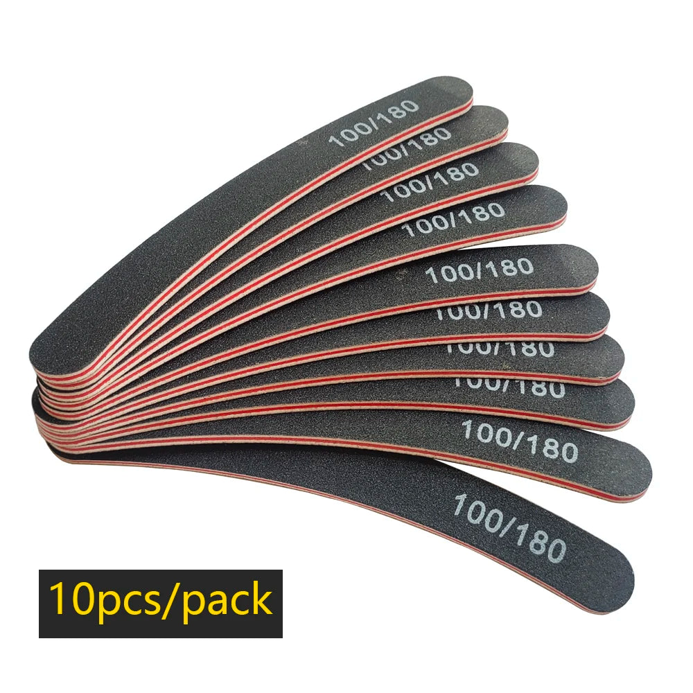 Nail file buffer set worn in use