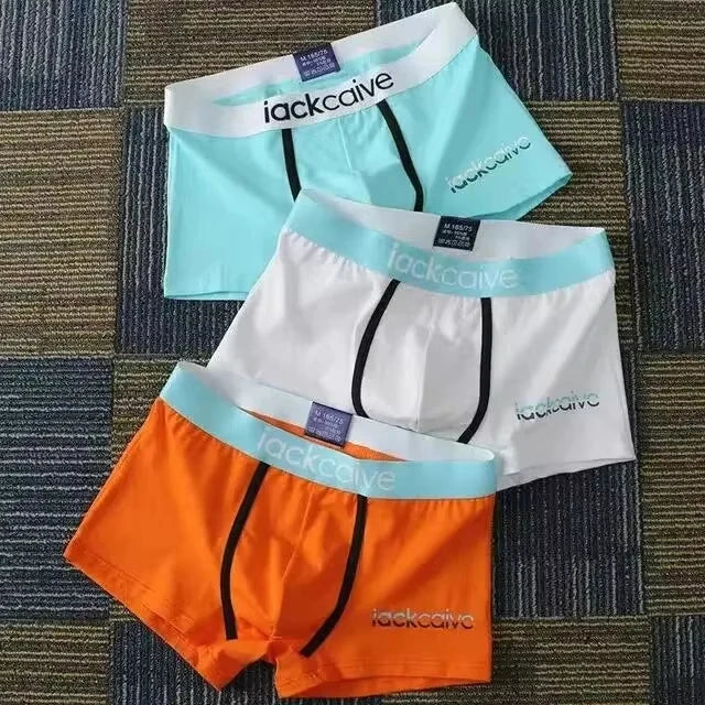Men's printed cotton boxers size range display