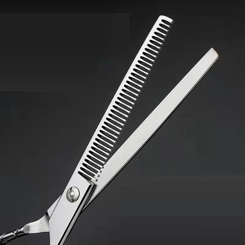 Professional hair cutting scissors set with stand
