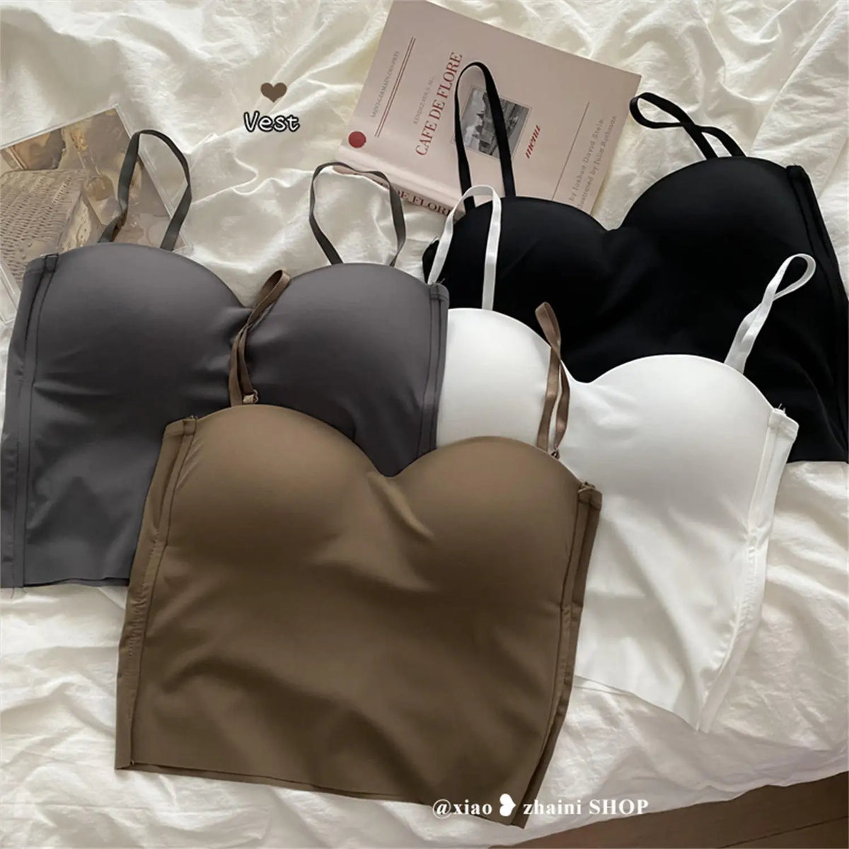 Seamless Yoga Bra Tank – Fixed Chest Pad Gym Vest