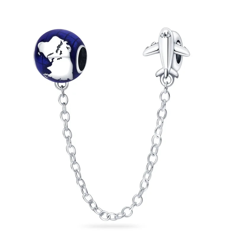 Star & moon charm beads attached to bracelet