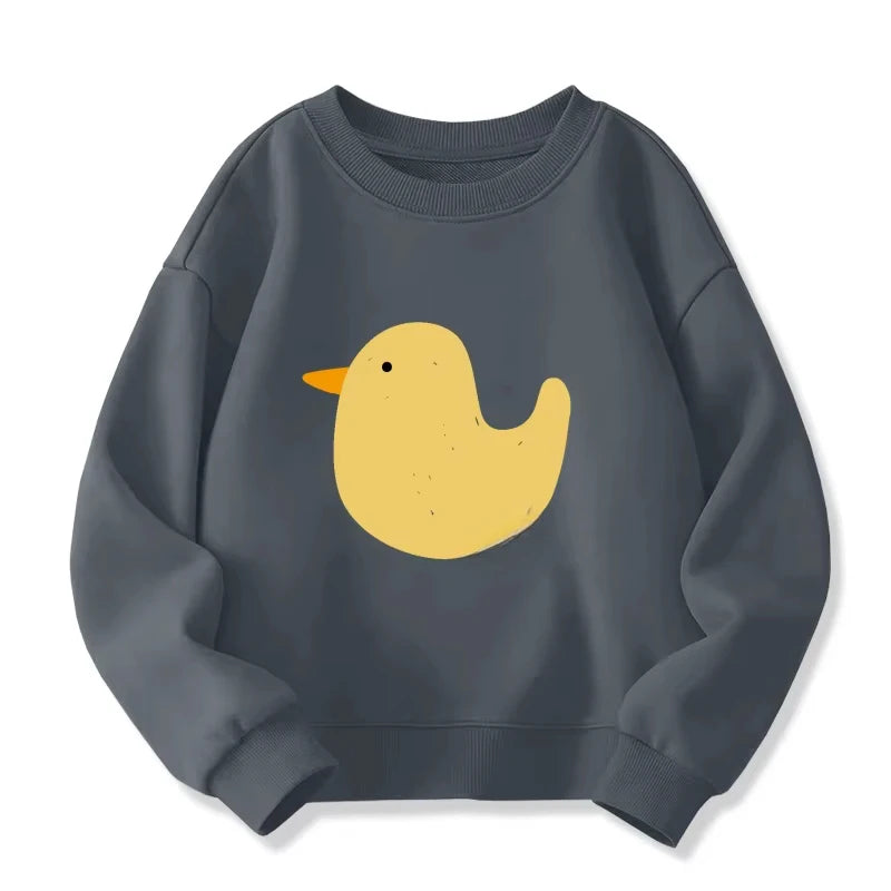 Kids cartoon graphic hoodie worn by child