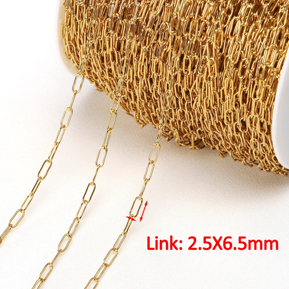 Stainless steel chain by the meter curb link style