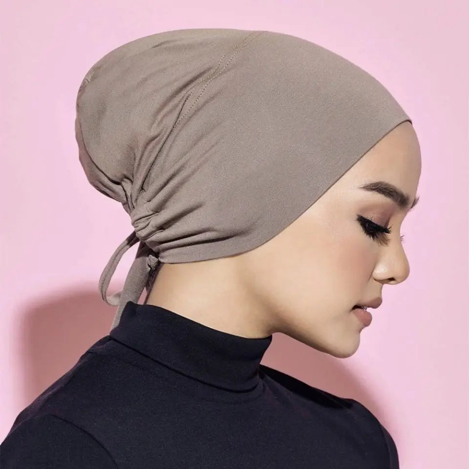 Modal hijab undercap side black