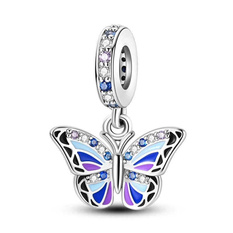 Butterfly Charm Beads – Zircon Bracelet-Compatible Charms