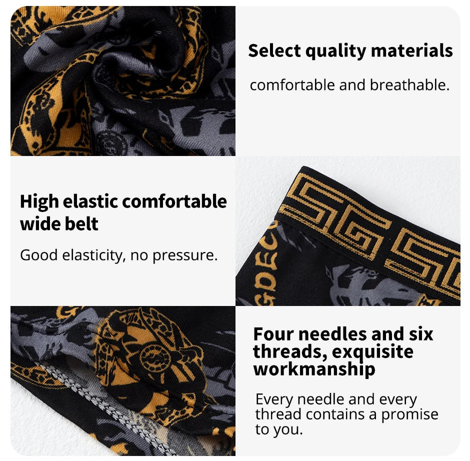 Printed boxers multi-pack front view