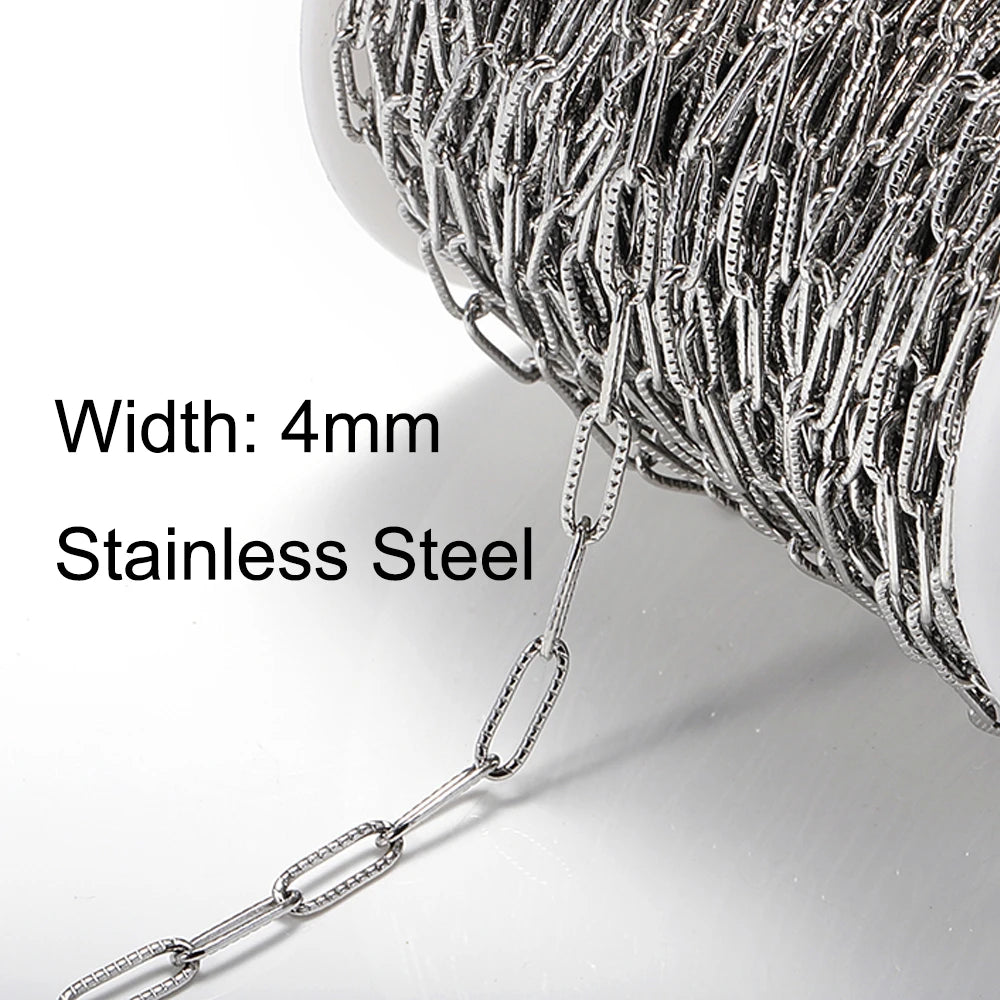Stainless steel chain by the meter curb link style