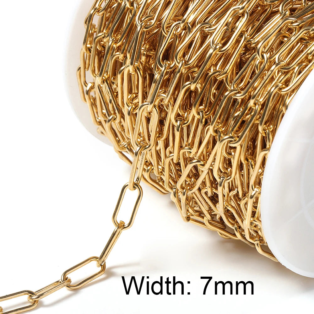 Stainless steel chain by the meter curb link style