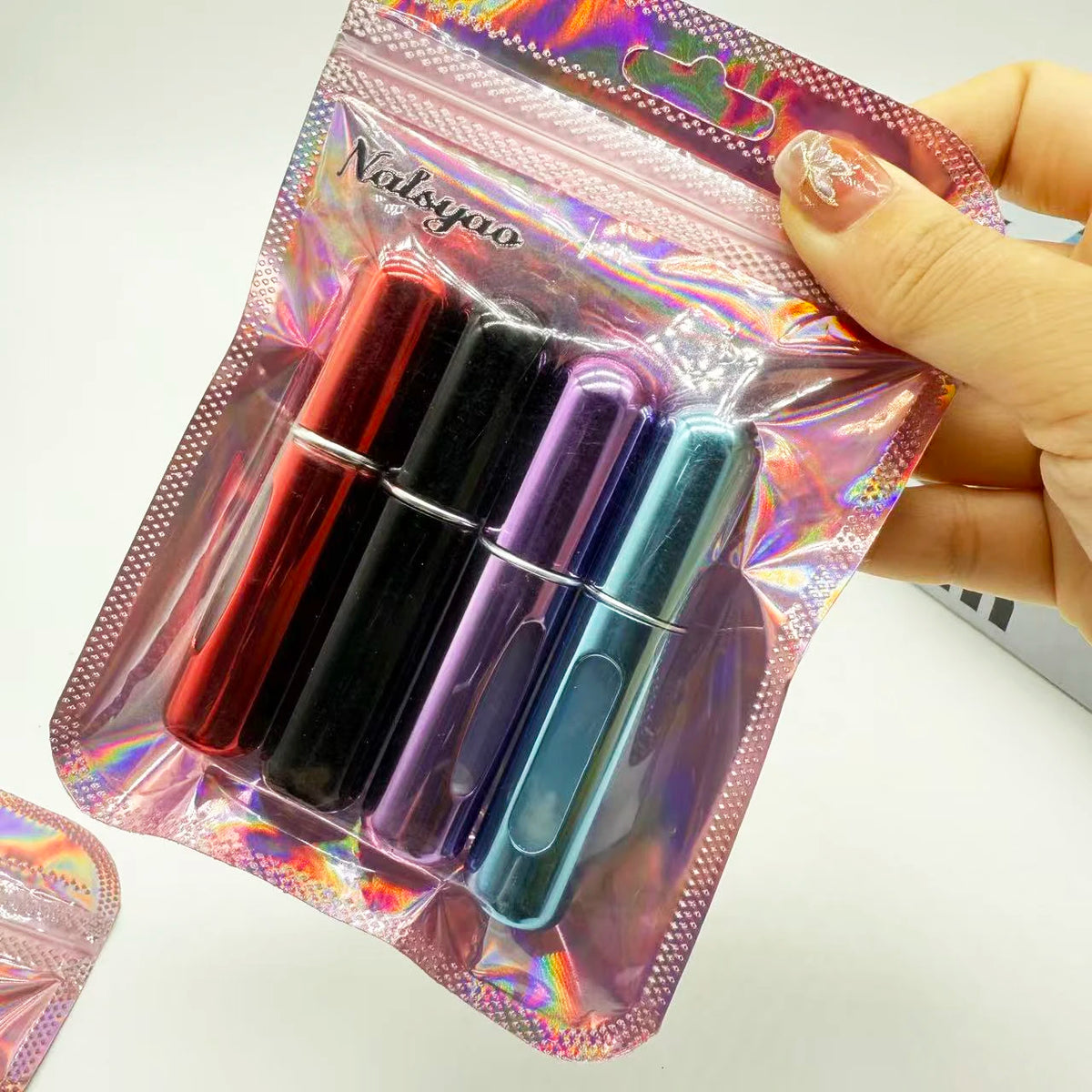 Refillable perfume atomizer 4-pack full set view