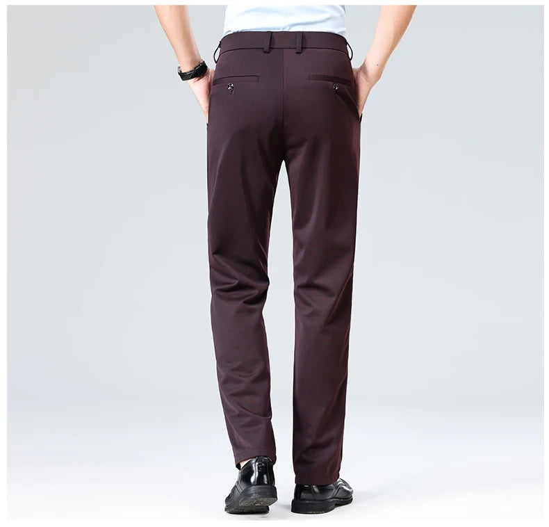 Business Casual Pants – Men's Elastic Waist Dress Trousers
