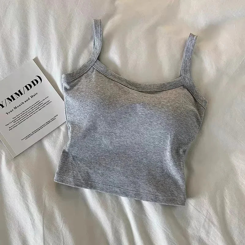 Women's Sleeveless Cami Crop Top