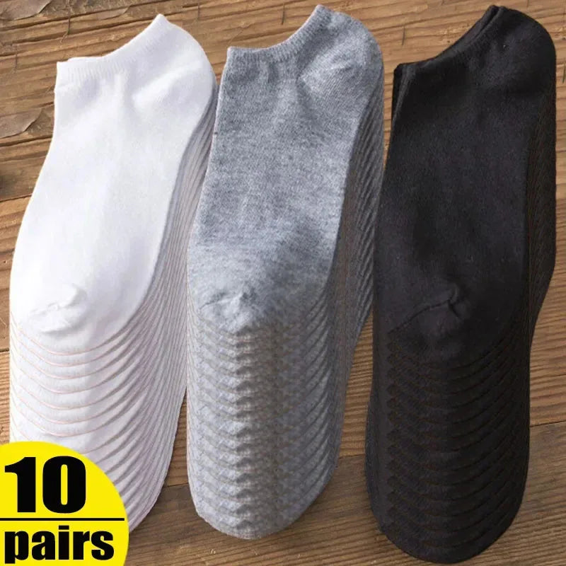 Unisex cotton ankle socks multi-pack mixed colors