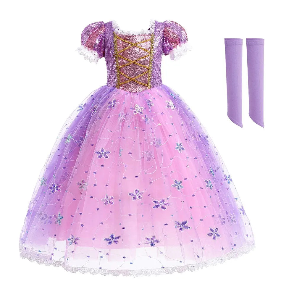 Kids princess cosplay dress worn by child model