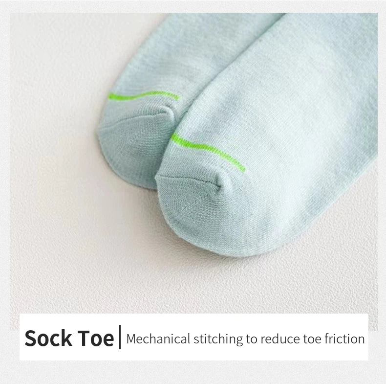 Women's funny expression print crew socks worn on feet