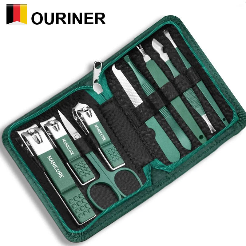 Manicure pedicure tool set open display