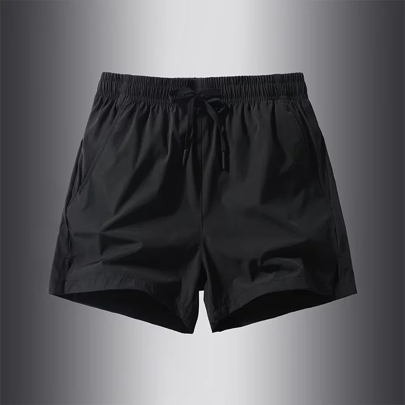 Quick-dry running shorts front view black