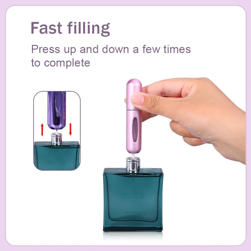 Refillable perfume atomizer 4-pack full set view