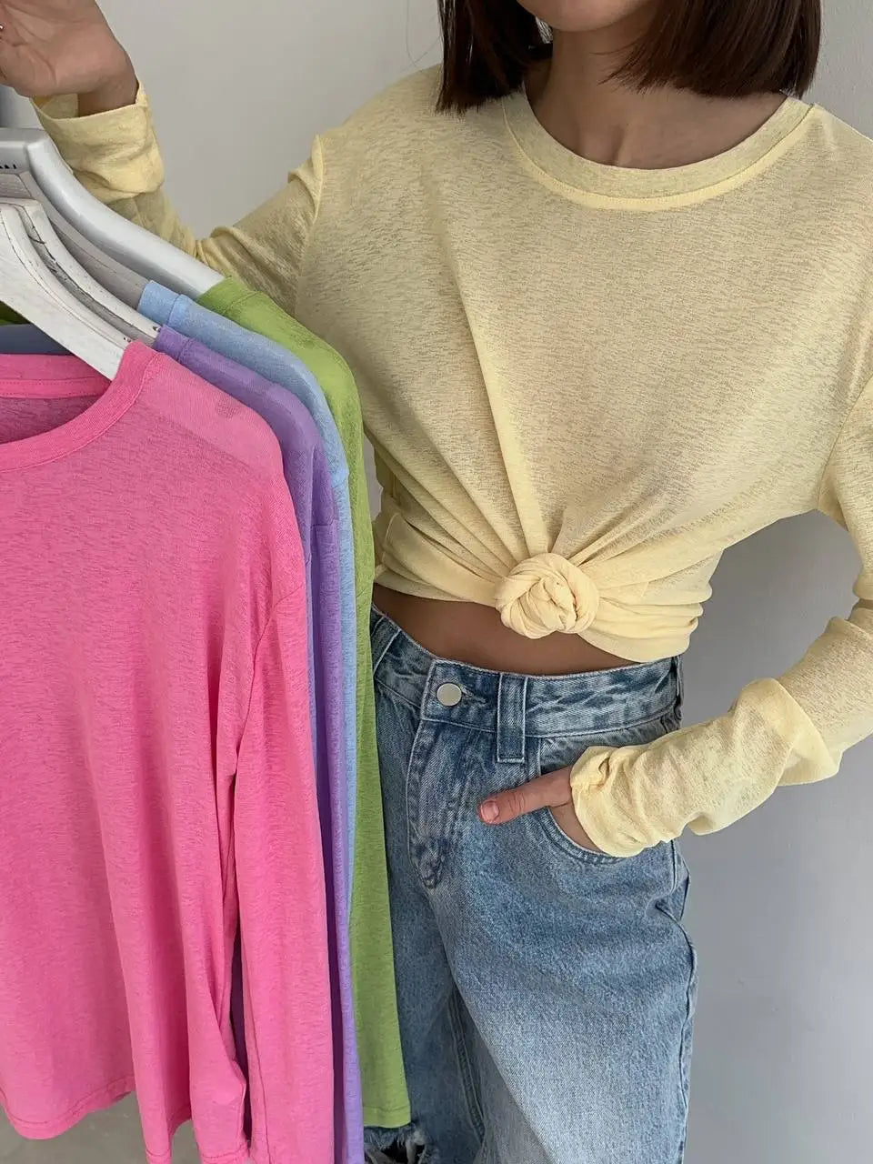 Women's Soft Knit Long Sleeve Tee  option