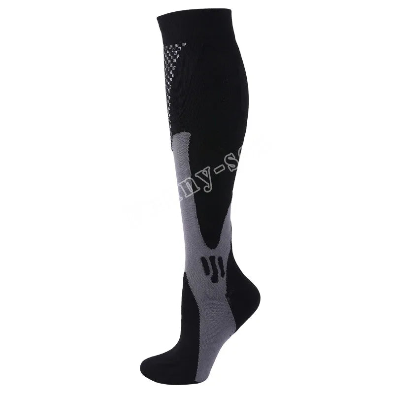 Compression support socks worn on legs