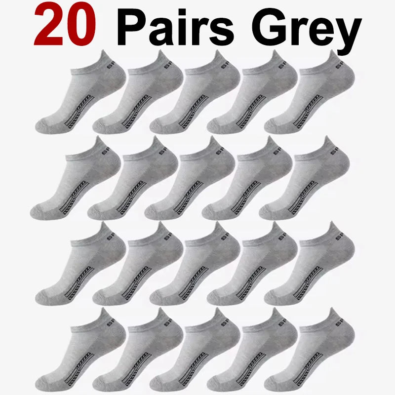 Men's casual boat socks worn in shoe