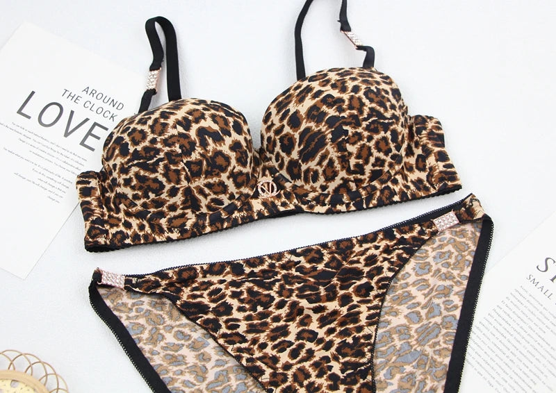 Women's rhinestone lace lingerie set worn model