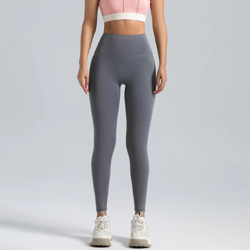 No t-line leggings gray full length view