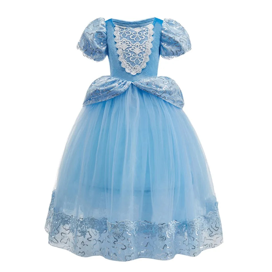 Kids princess cosplay dress worn by child model