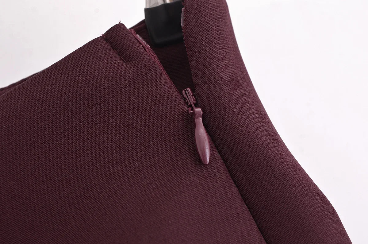 High waist skort dark purple color  