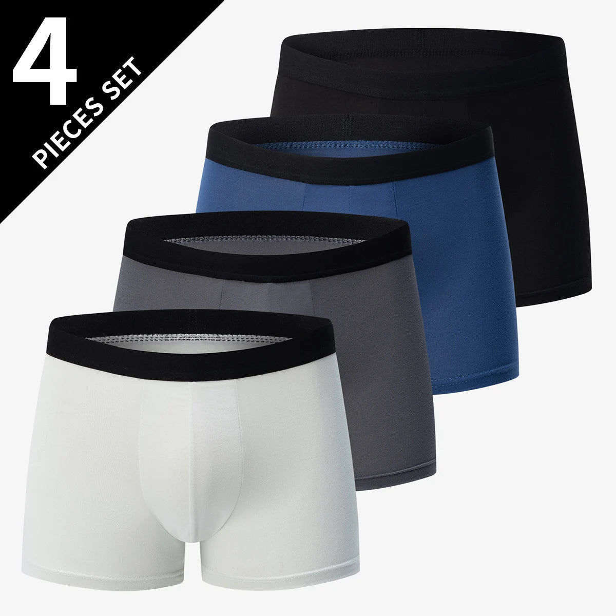 Men's printed boxer shorts worn model