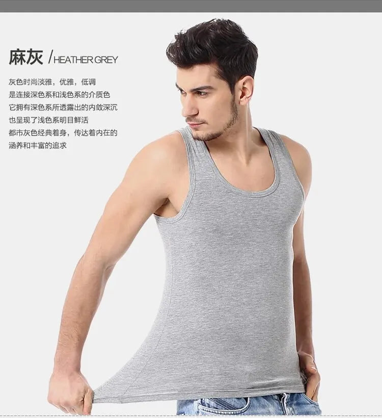 Cotton vest multi-pack white front view