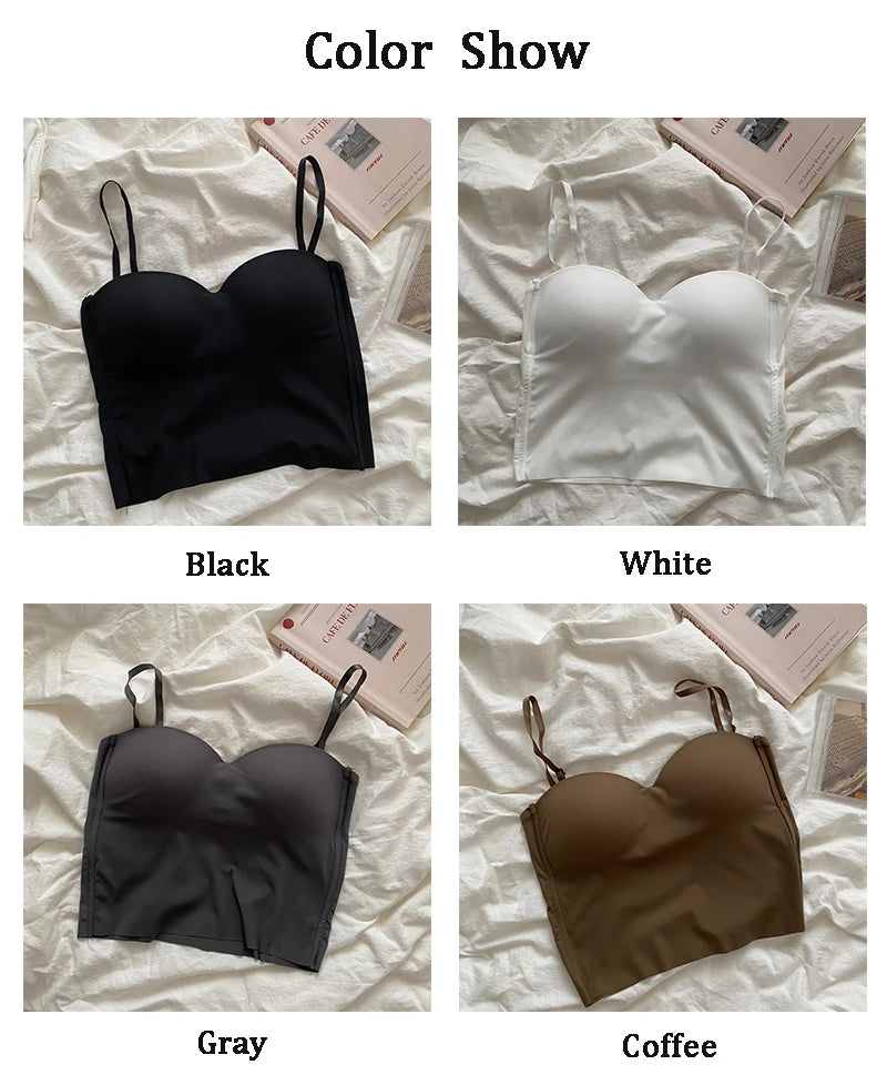 Seamless camisole with built-in cups color options comparison