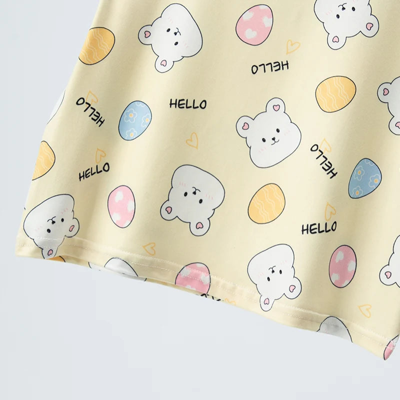 Kids shorts set top detail