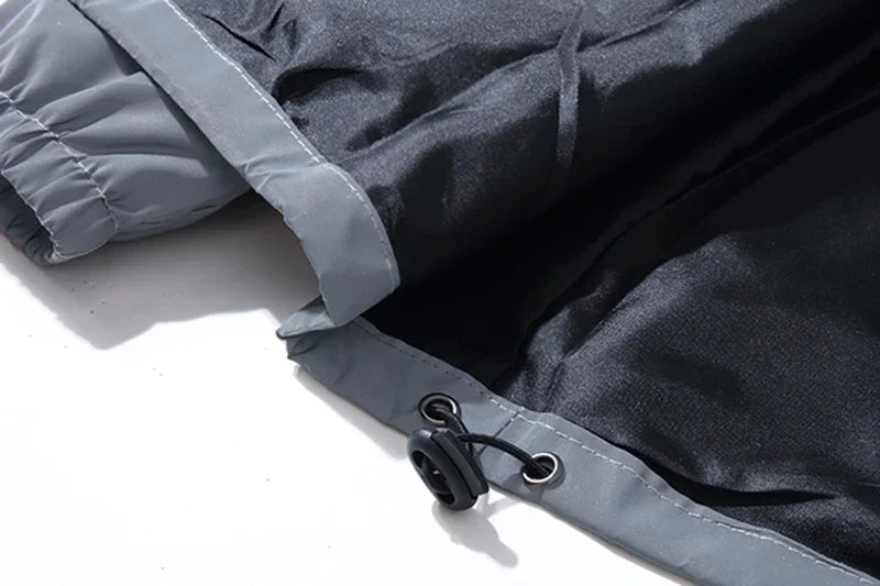 Reflective luminous jacket front view gray