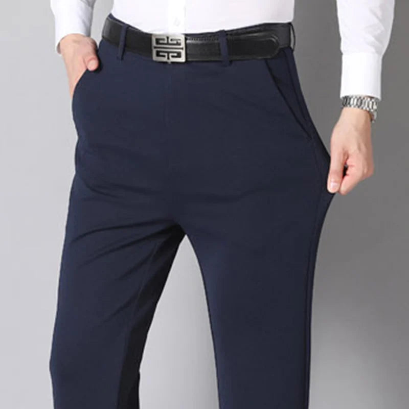 Business Casual Pants – Men's Elastic Waist Dress Trousers