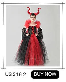 Girls Witch Halloween Costume – Spooky 3-Piece Dress Set