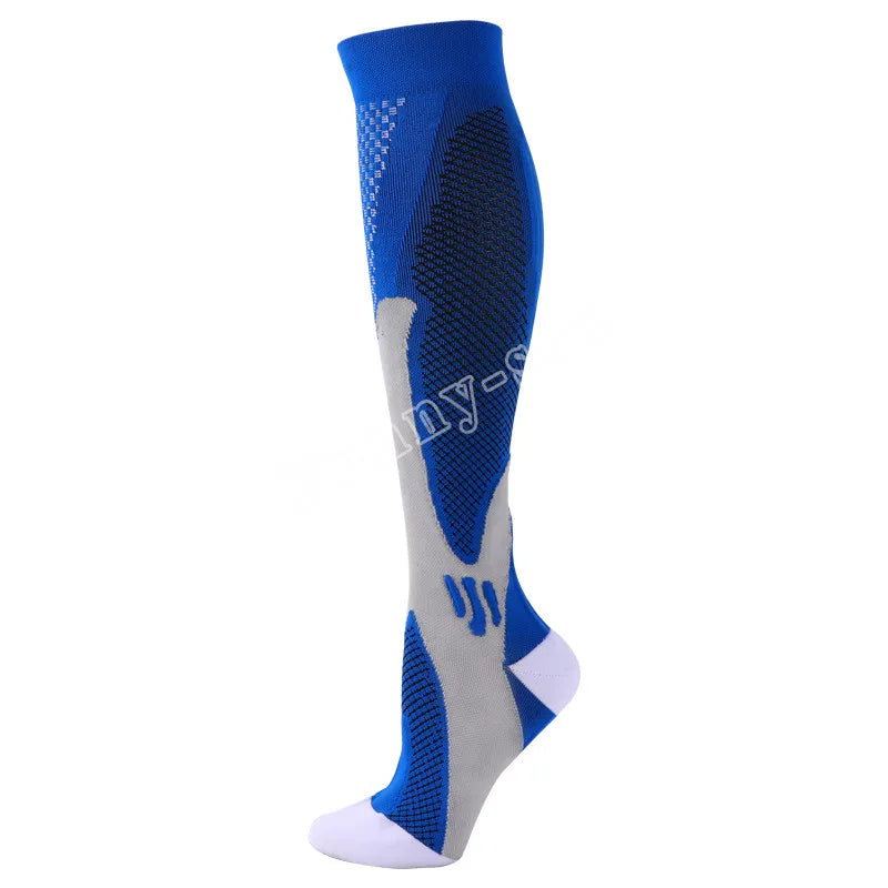 Compression support socks worn on legs