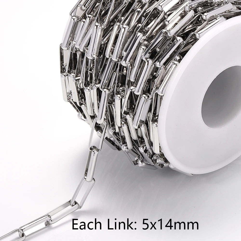 Stainless steel chain by the meter curb link style