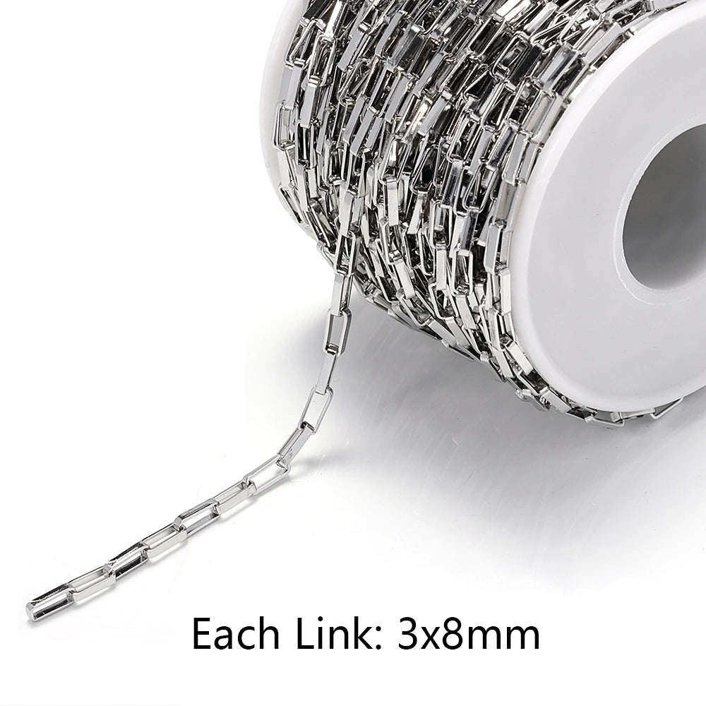 Stainless steel chain by the meter curb link style