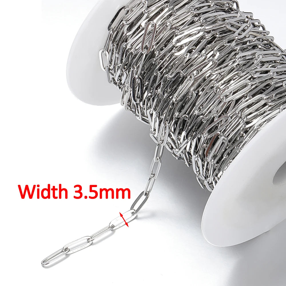 Stainless steel chain by the meter curb link style