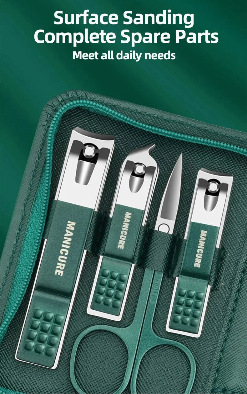 Manicure pedicure tool set open display