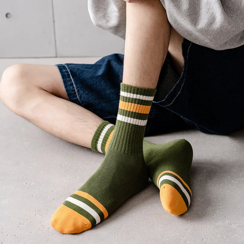 Men's striped socks 5-pack in colorful designs | Sānvivá