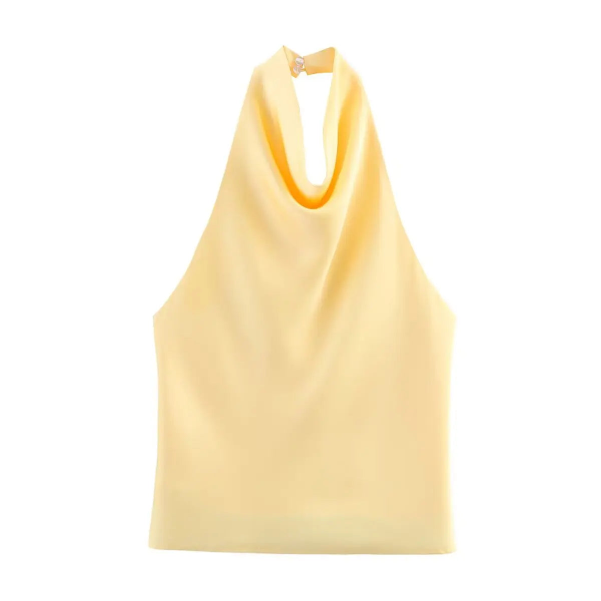 Women's halter neck backless waistcoat top front view