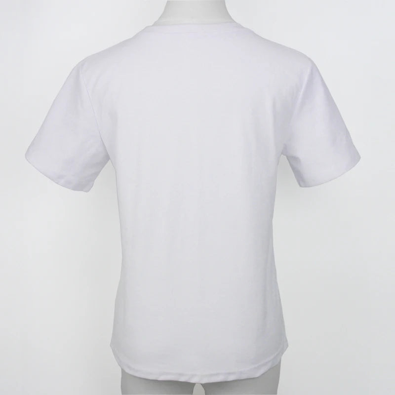Heavyweight cotton tee front view white