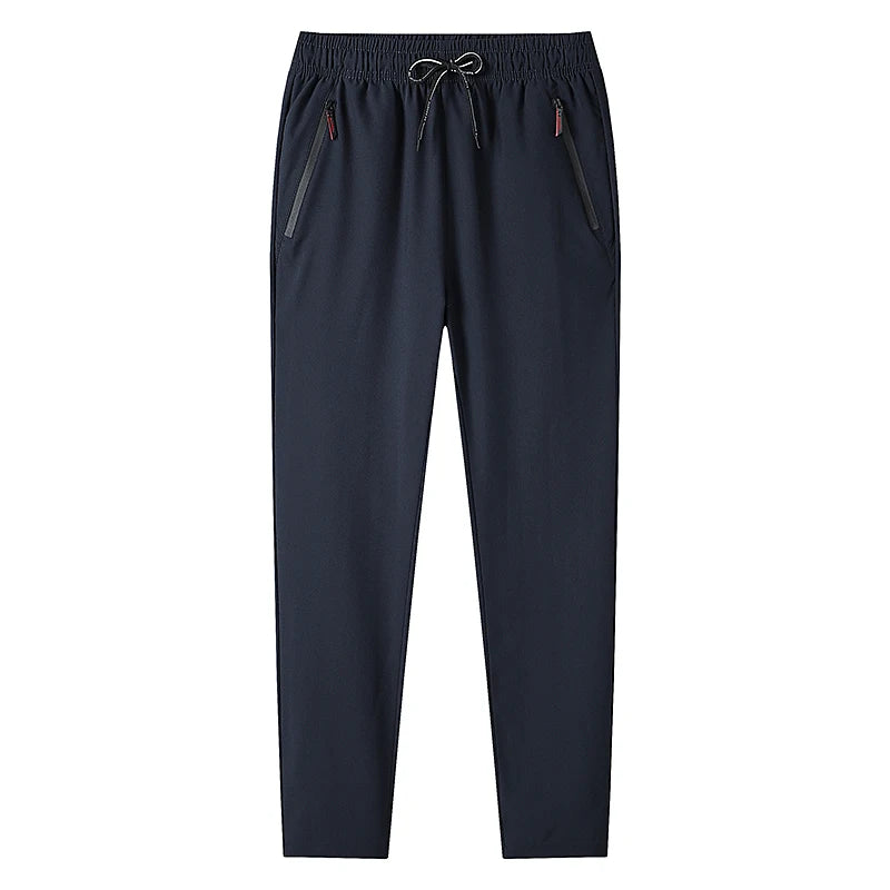Slim fit jogger pants front view grey