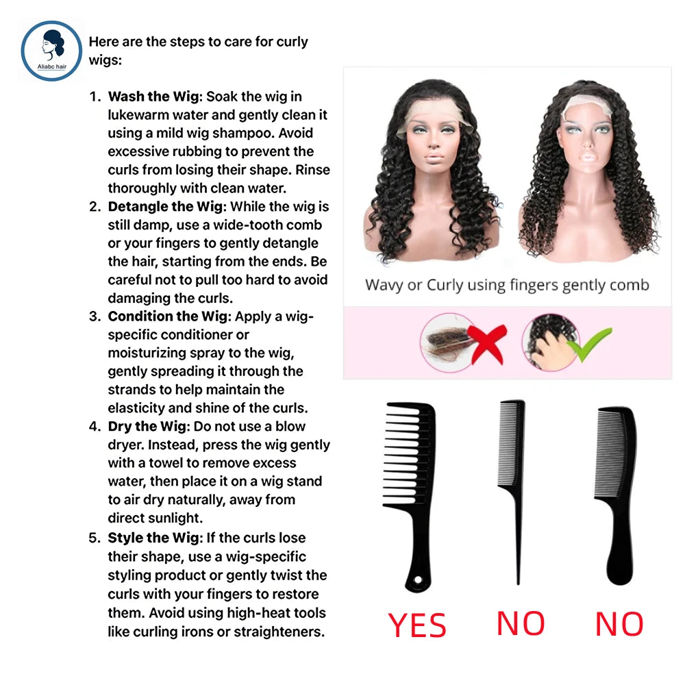 Kinky curly lace front wig worn on model